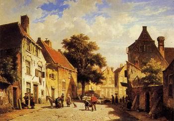 unknow artist European city landscape, street landsacpe, construction, frontstore, building and architecture. 317